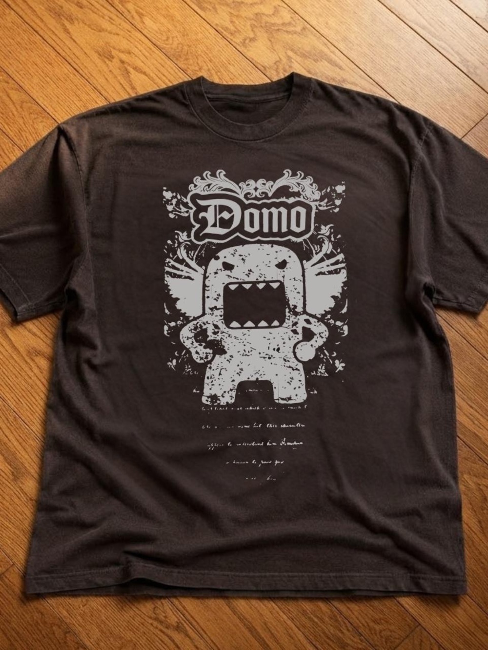 Gildan Black T‑Shirt with Light Gray Domo Graphic